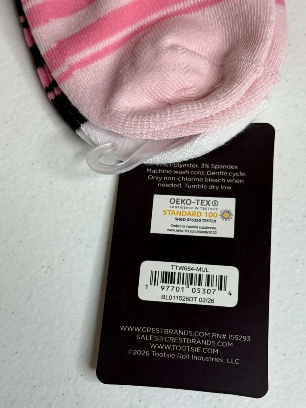 Tootsie Roll Pop Womens Low Cut Socks 2 Pair Brown Pink Candy NWT